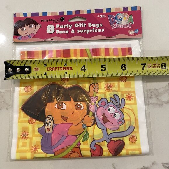 Vintage Nick Jr. Dora The Explorer Party Gift Favor Bags 8 Per Pkg 2002 Y2K NEW - Picture 6 of 8